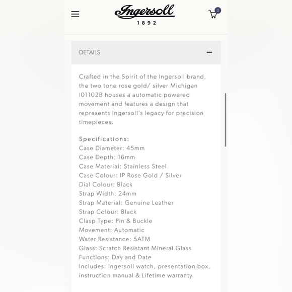 INGERSOLL 1892 Men’s Watch •  Black Tie Elegance - Picture 14 of 14